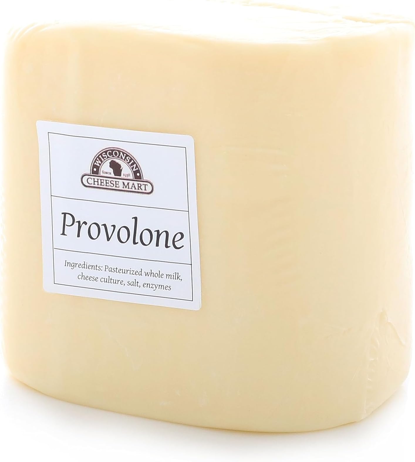 Provolone Cheese | 2.75 lb Loaf | Mild, Smooth & Creamy Italian-Style Authentic Wisconsin Provolone Cheese | Perfect for Pizza, Pasta & More