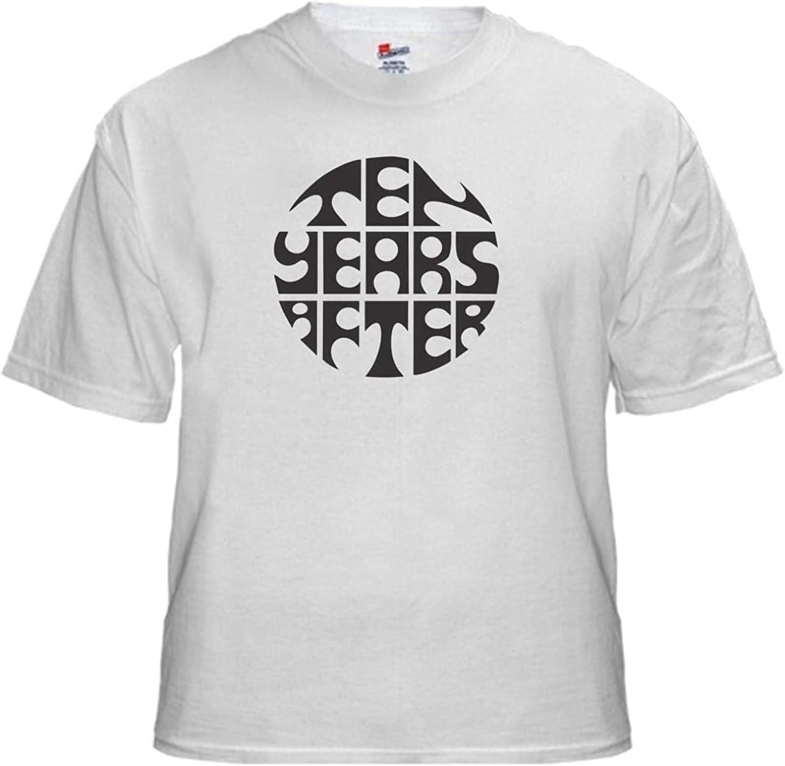 Mens Tee Shirt New Adult Alvin Lees Hard Rock Band Ten Years After Band Logo Classic Breathable T Shirt Casual Round Neck Easy Tee Comfortable Tees White M