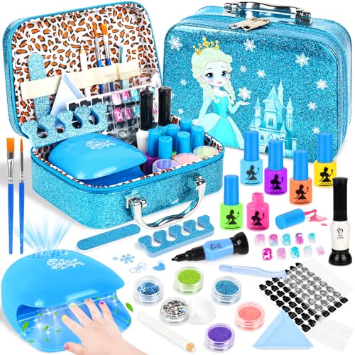 EULRGAUS Kids Nail Polish Set for Girls, 28 PCS Water-Based