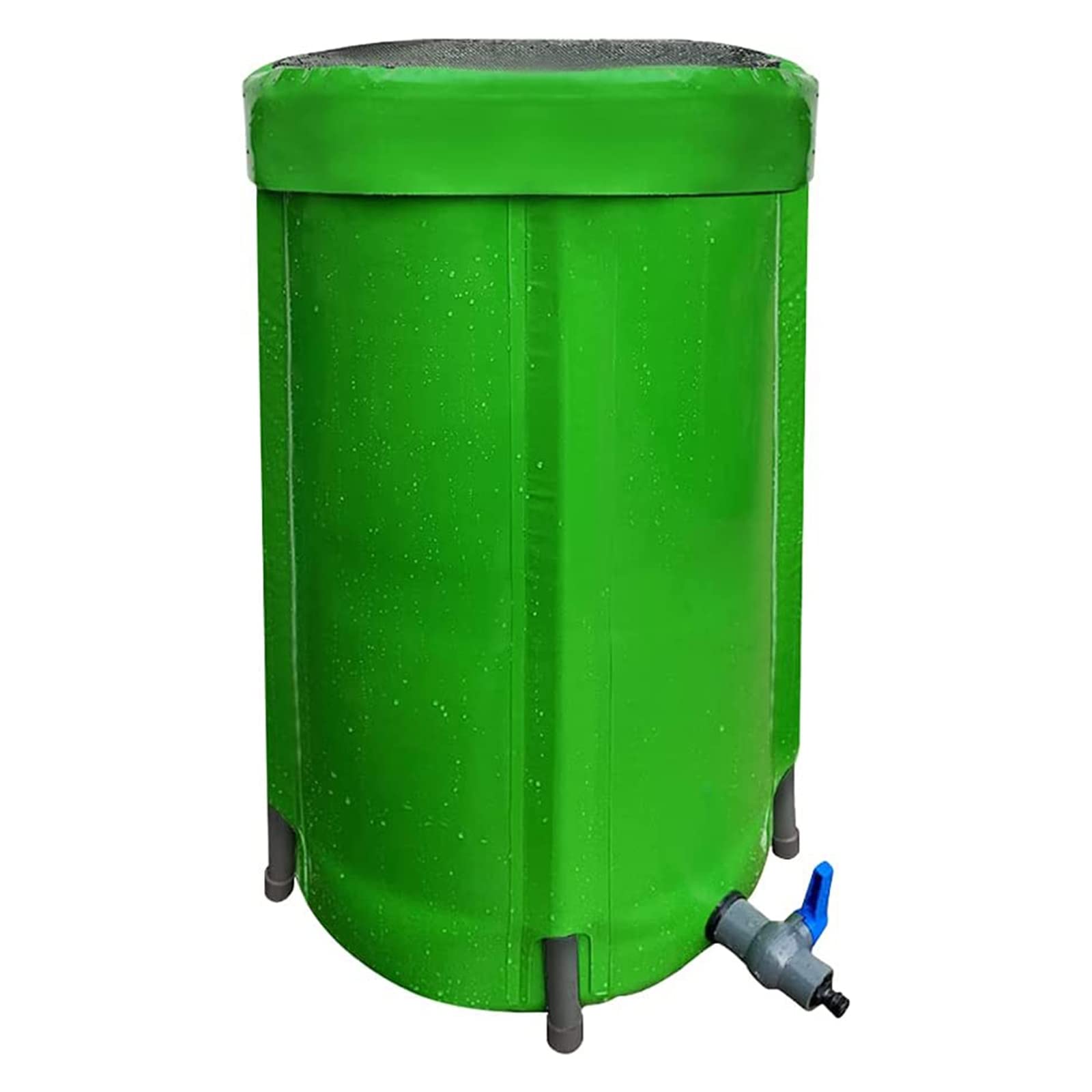 Buy 100 Gallon Collapsible Rain Barrel with Spigots, Rainwater Storage Tank, Green Rainwater