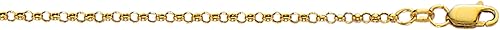 Miniatura 2 de Ritastephens Tobillera pulsera o collar con cadena de tobillo con pie Rolo de oro amarillo de 10 quilates