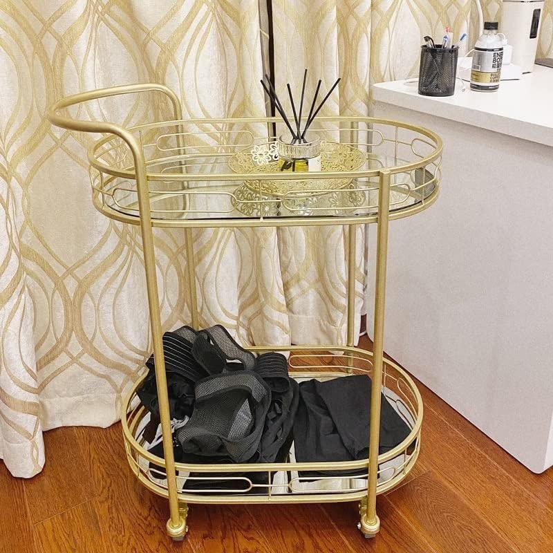 Carrito comercial de hierro para servicio de té de hotel con estante de vino para entrega de sauna en casa club