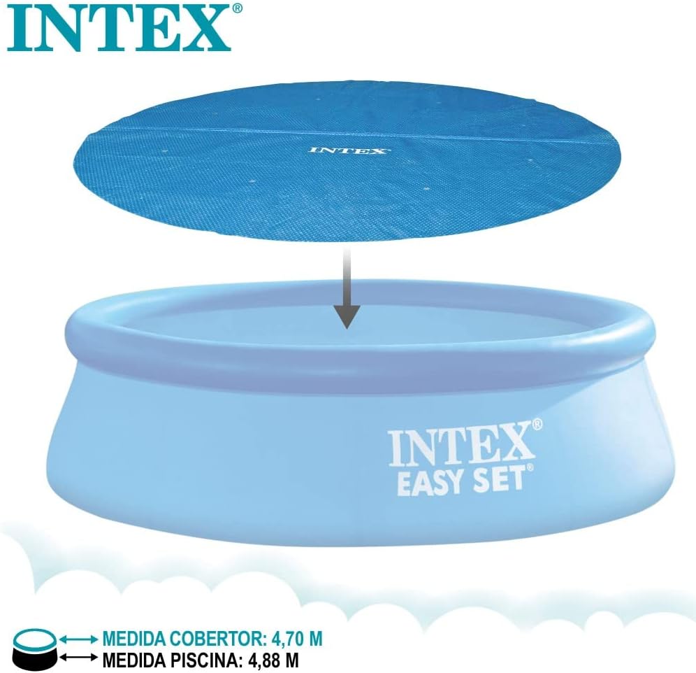 Intex Solar Cover for Easy & Frame Pool Diameter 488 cm Solar Tarpaulin Blue