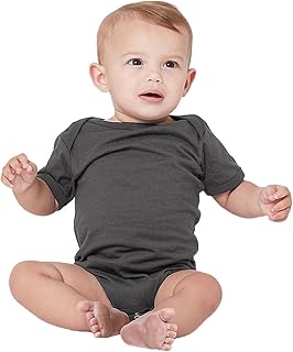 Bella + Canvas Infant Jersey Short-Sleeve One-Piece 3-6MOS ASPHALT