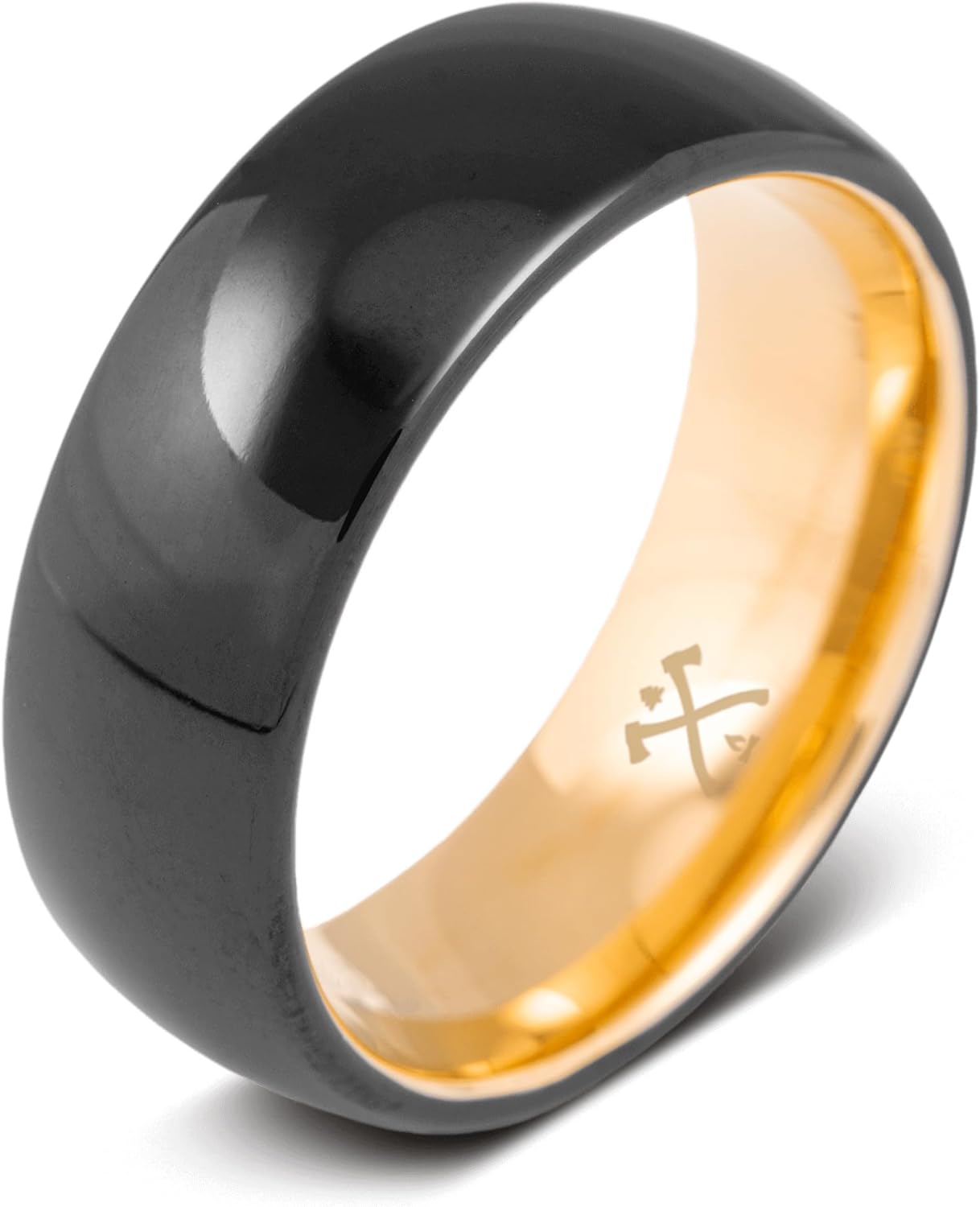 Manly Bands: Mens Black Plated Tungsten and Black Zirconium Wedding Bands and Rings - Comfort Fit and Stylish Black Rings for Men, Free Silicone Ring Included