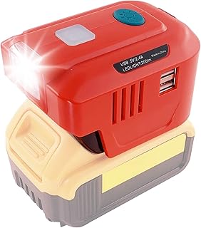 URUN Power Inverter for DeWALT 20V Battery, 150Watt Powered Inverter Generator, with 1 AC Outlet 2 USB Ports LED Light Outdoor Generator for Road Trip, Home Emergency, Laptops, USB Charger Adapter