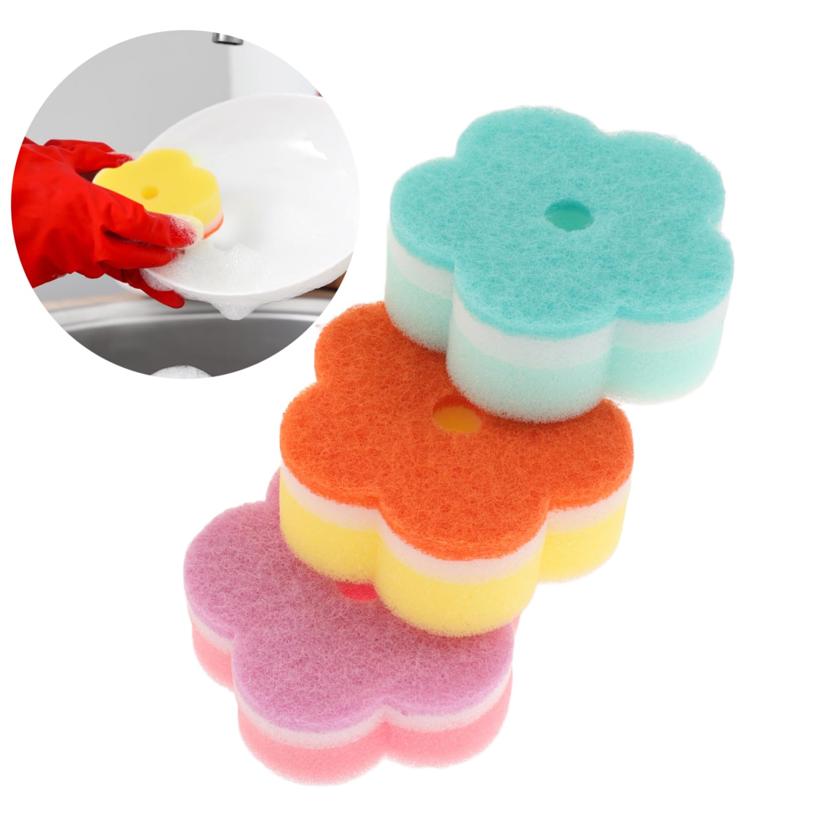 COLLBATH Juego De 3 Esponjas Nanométricas para Limpiar Platos Cepillos De Cocina Estropajos Esponjas para Lavar Platos Diseño Muy Absorbente Paquete A Granel De 10 Unidades.