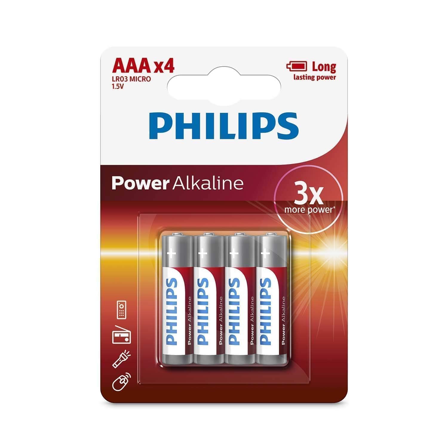 PHILIPS LR03P4B/05 baterie AAA - 4 sztuki - 1,5 V