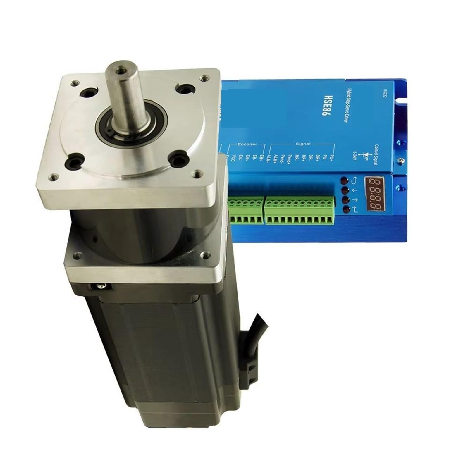 FCARUMIQP NEMA34 Planetary Geared 12.5Nm Closed Loop Stepper Motor 86HSEPG150 and Hybrid Servo Driver HSE86 2phase CNC Reducer