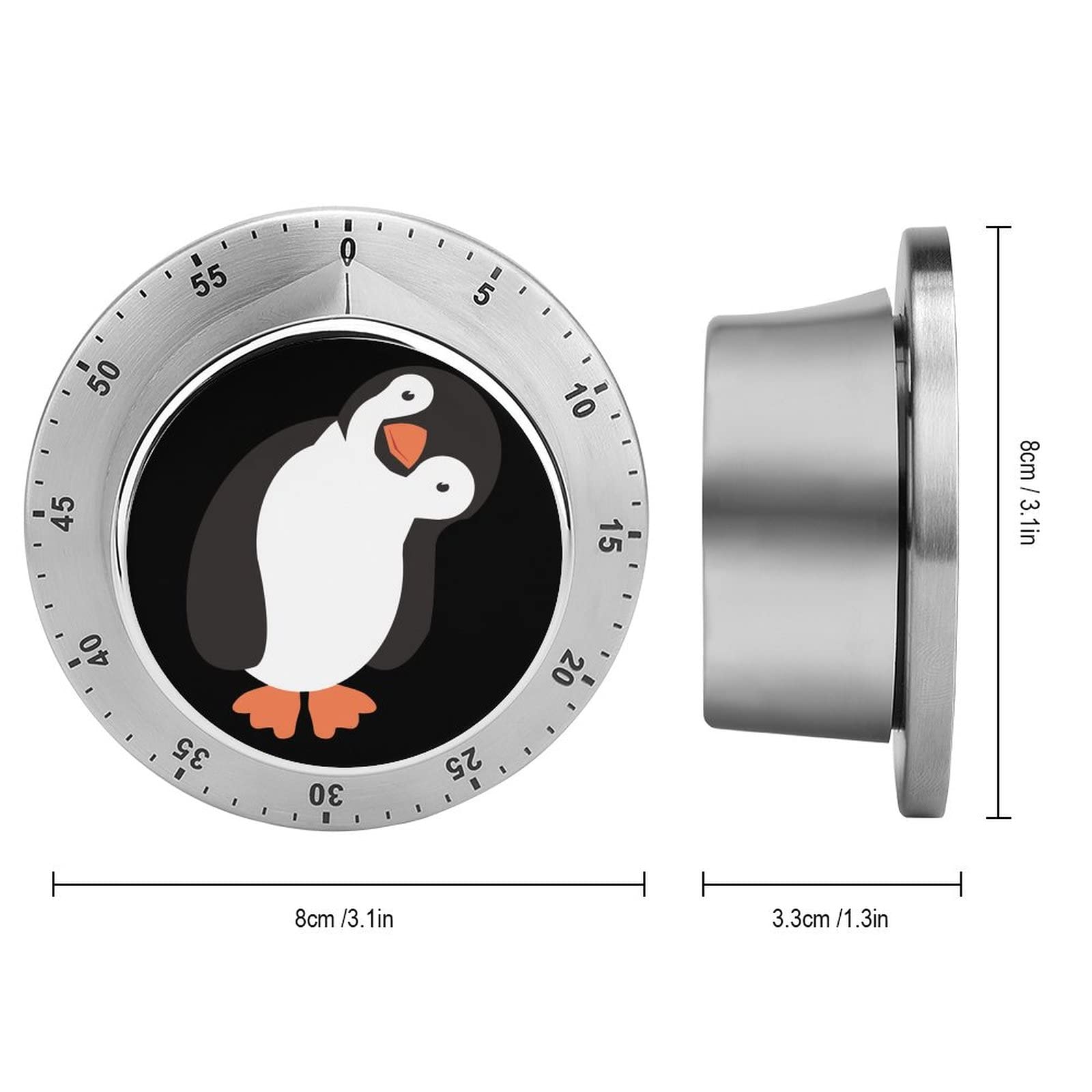 Kookwekker, Mooie Kip Cartoon Patroon Handmatige Countdown Timer, Keuken Mechanische Roterende Alarm Countdown Klok Herinnering Tool voor Koken Bakken (Wit Kookwekker, Mooie Kip Cartoon Patroon Handmatige Countdown Timer, Keuken Mechanische Roterende Alarm Countdown Klok Herinnering Tool voor Koken Bakken (Wit