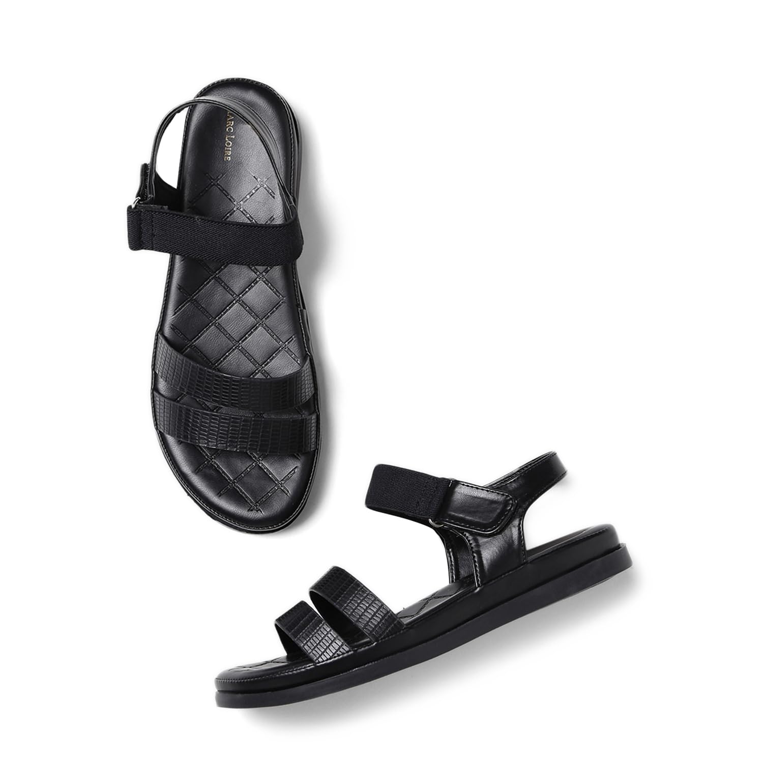 Marc Loire Comfortable Flat Fashion Sandal for Women (Black, 8) (B0CY86LZZG) Amazon Price History, Amazon Price Tracker