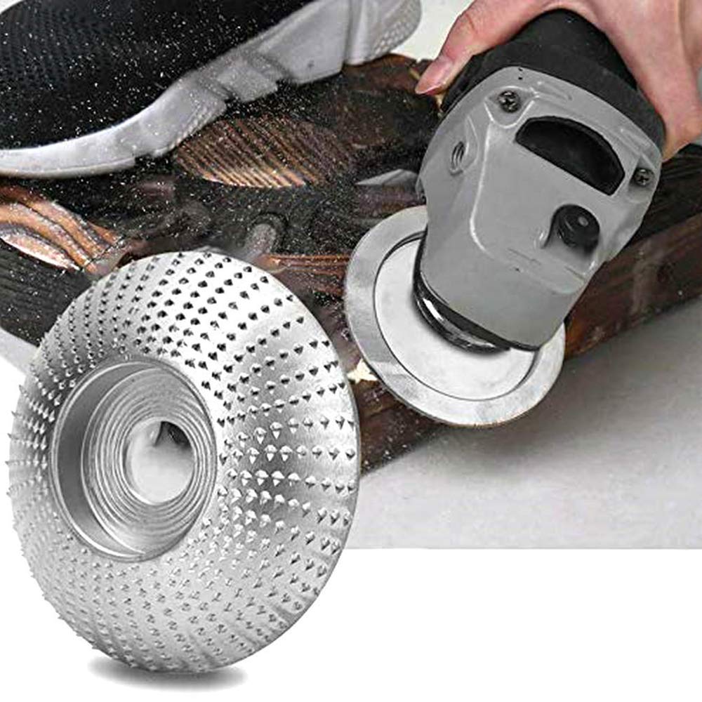 Tooarts Sanding Carving Woodworking Angle Grinding Wheel Rotary Tool Abrasive Disc for Angle Grinder Tungsten Carbide Coating Bore Shaping