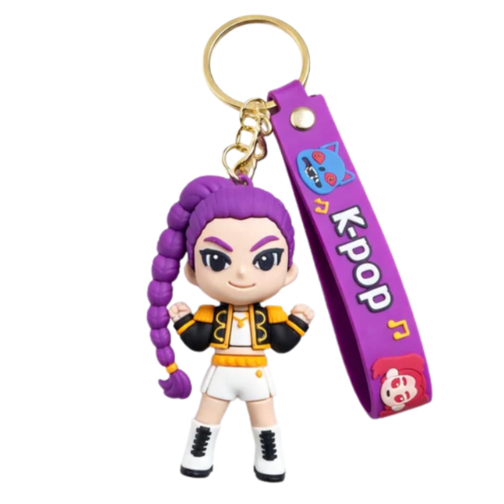 Wanna Party Kpop Demon Hunters Cartoon Keychains, Rumi Keychain for Boys and Girls, Cute Backpack Key Chain Accessories Wristlet chain Return Gift Items for Boys & Girls-image-39