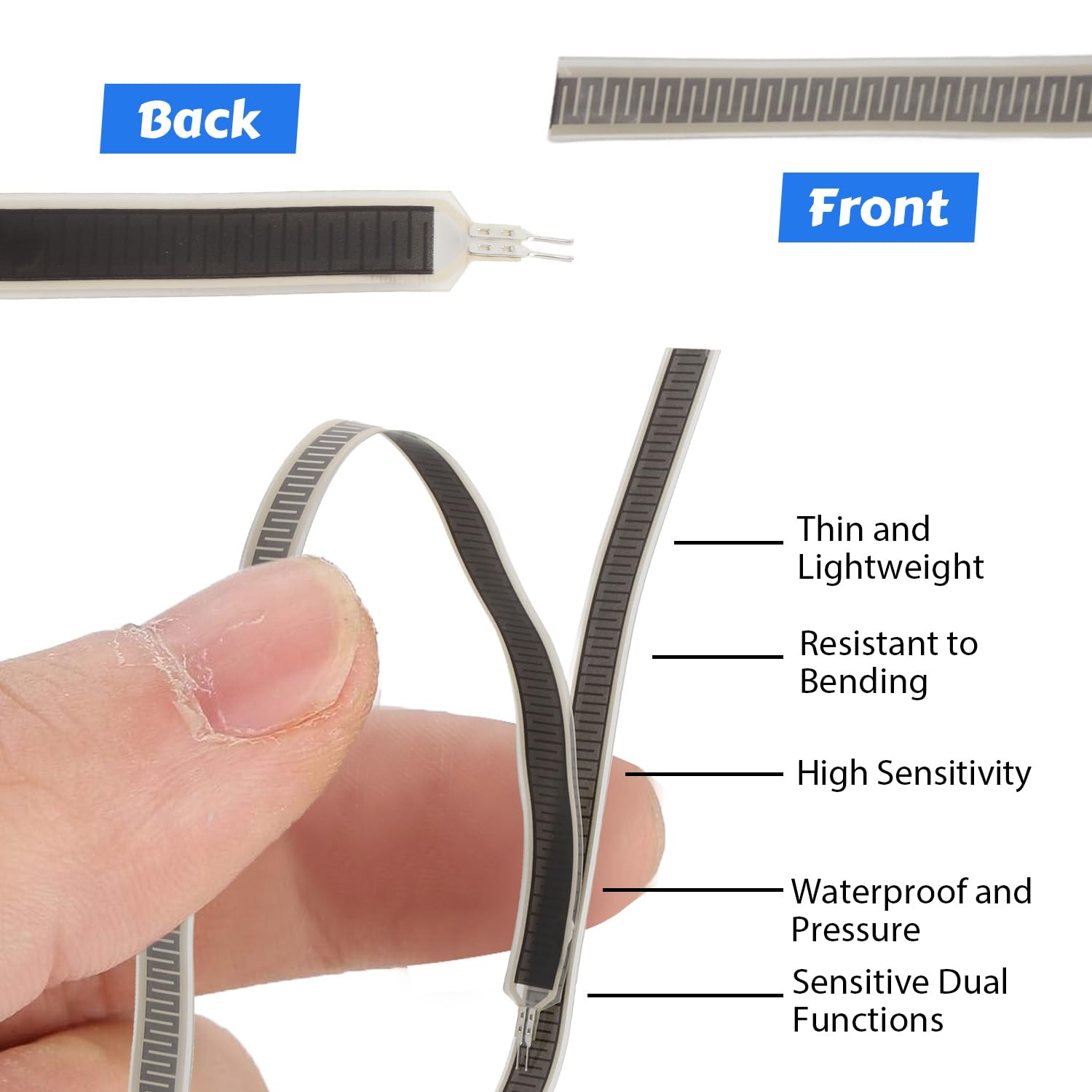 Tissting Drucksensor SF15-600, Hochpräziser Dünnfilm-Kraftsensor mit Widerstand für Smart Homes, Medizinische Elektronik und Tragbare Geräte, Edelstahl, -20 ℃-60 ℃, Vielseitig im Alltag