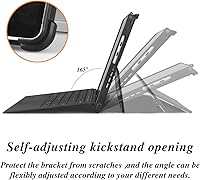 Vista 5 de Surface Pro 11/10/9 - Funda transparente multiángulo a prueba de golpes para Microsoft Surface Pro 11ª edición AI 2024, funciona con teclado Surface