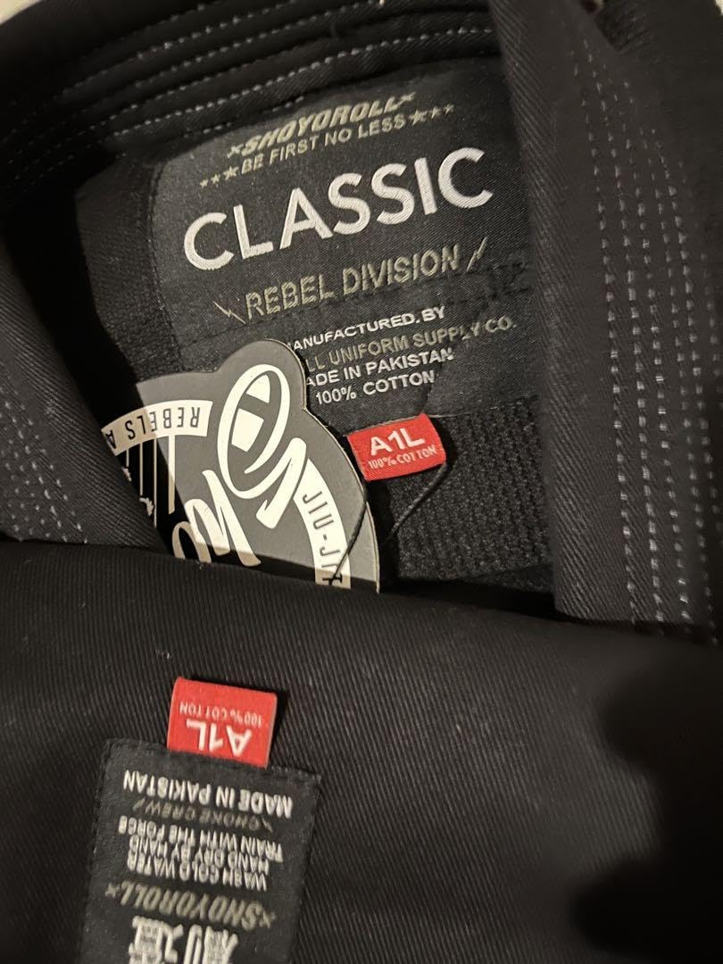 Amazon.co.jp: ショヨロール Rebelモデル A1L 黒 柔術着 shoyoroll  