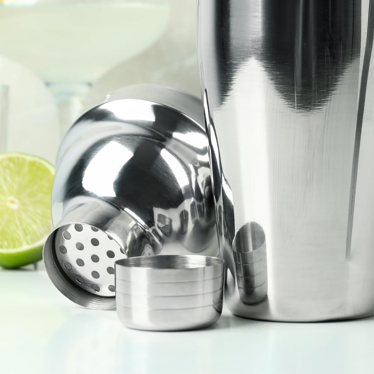 Zerodeko Tapa de acero inoxidable para coctelera de 550 ml, reutilizable, accesorios para cócteles y bebidas, ideal para bar y para el hogar