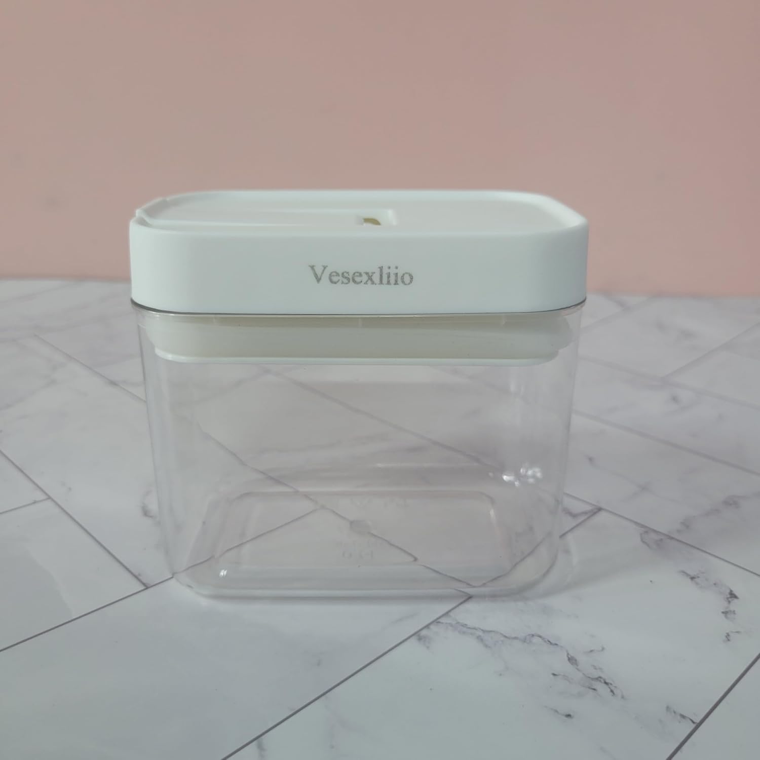 Vesexliio Containers for household use BPA-Free Clear Plastic Canister with Lid, Kitchen Pantry Organizer for Dry Goods & Snacks