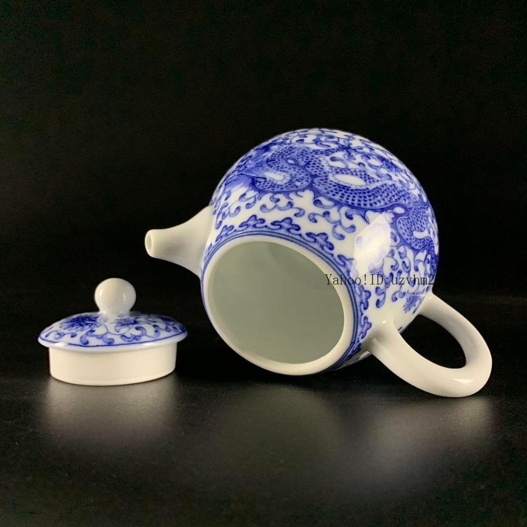 青花磁 鹿頭尊 置物 景徳鎮 陶磁器 装飾品 現代工芸品 美術品gy1216