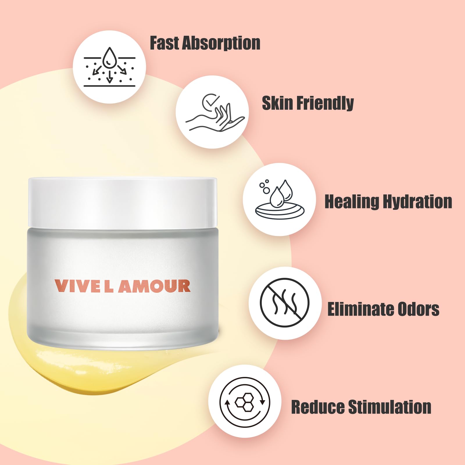 Vive L'Amour Organic Vulva Balm – External Intimate Moisturizing Care for Dry, Sensitive Skin During Menopause & Hormonal Changes – Hormone-Free Comfort Balm – 2 oz