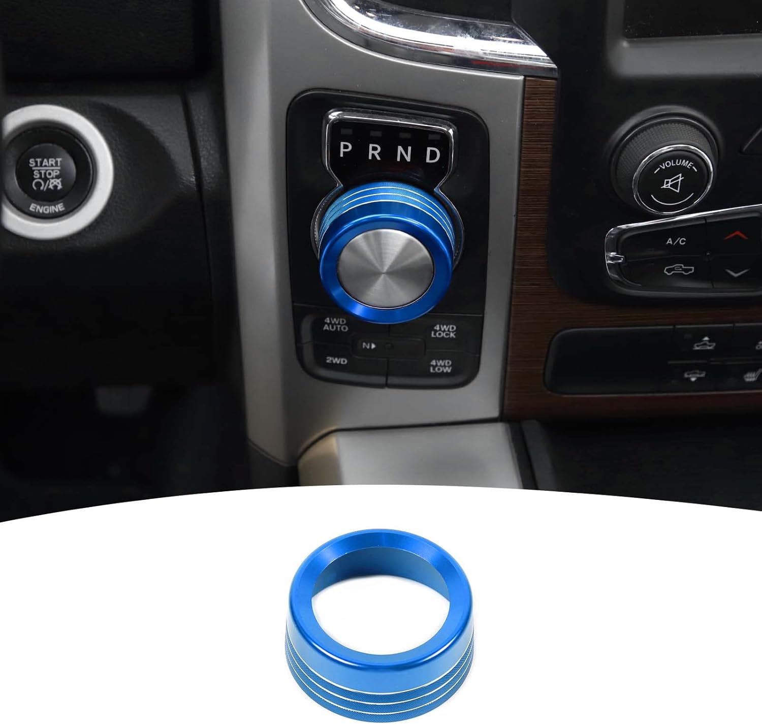 PDKLIN for Durango Gear Shift Knob Cover Trim Ring for Dodge RAM 20132017/Durango