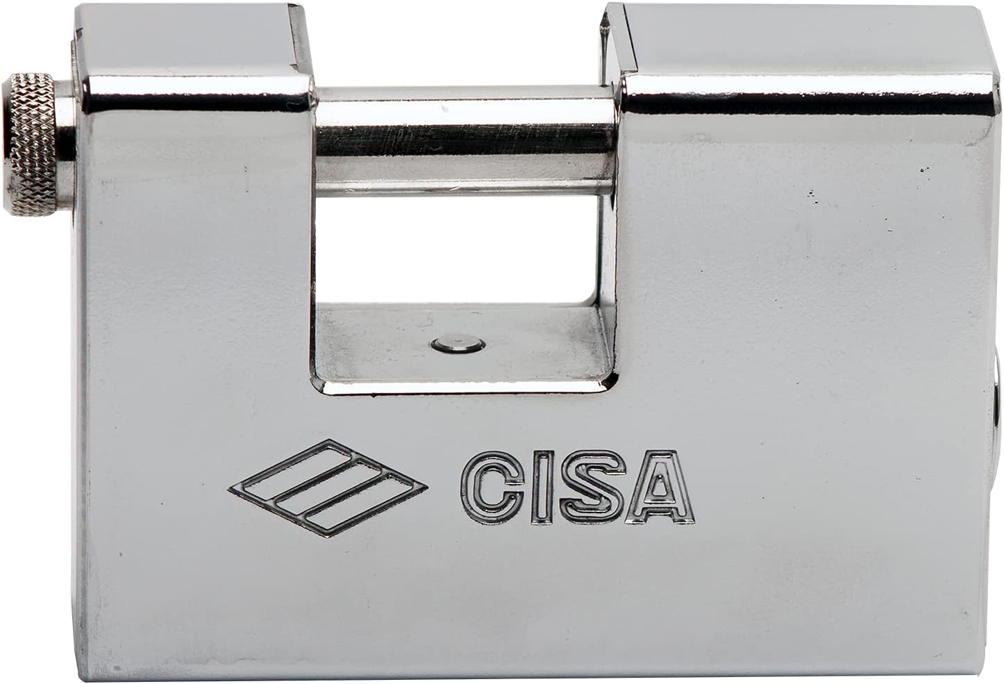 CISA 4'' (100mm) Rectangular Heavy Duty Armored Padlock with 2 Keys Included for Anti-Theft Door Lock and Security Silver