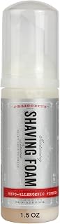 J·R·LIGGETT'S Mini Shaving Foam - Shaving Cream for Men & Women, Gentle Formula with Olive & Coconut Oil, Detergent, Aerosol, & Sulfate-Free, Smooth Hydration for Daily Grooming & Travel, 1.5 oz