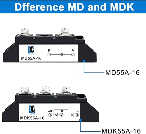 Miniatura 5 de Diodos de 50 amperios 12 V que bloquean 110 V y 120 V MD 55A-16; para evitar retroalimentación; rango de voltaje de uso: CA < 400 VCA; CC 3-1000 V;