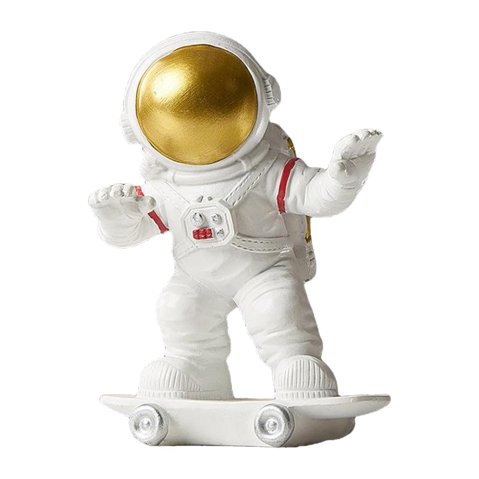 ALCXAZS Elegant Resin Spaceman Statue Ornament for Home and Office Decoration Astronaut Décor, Model 3