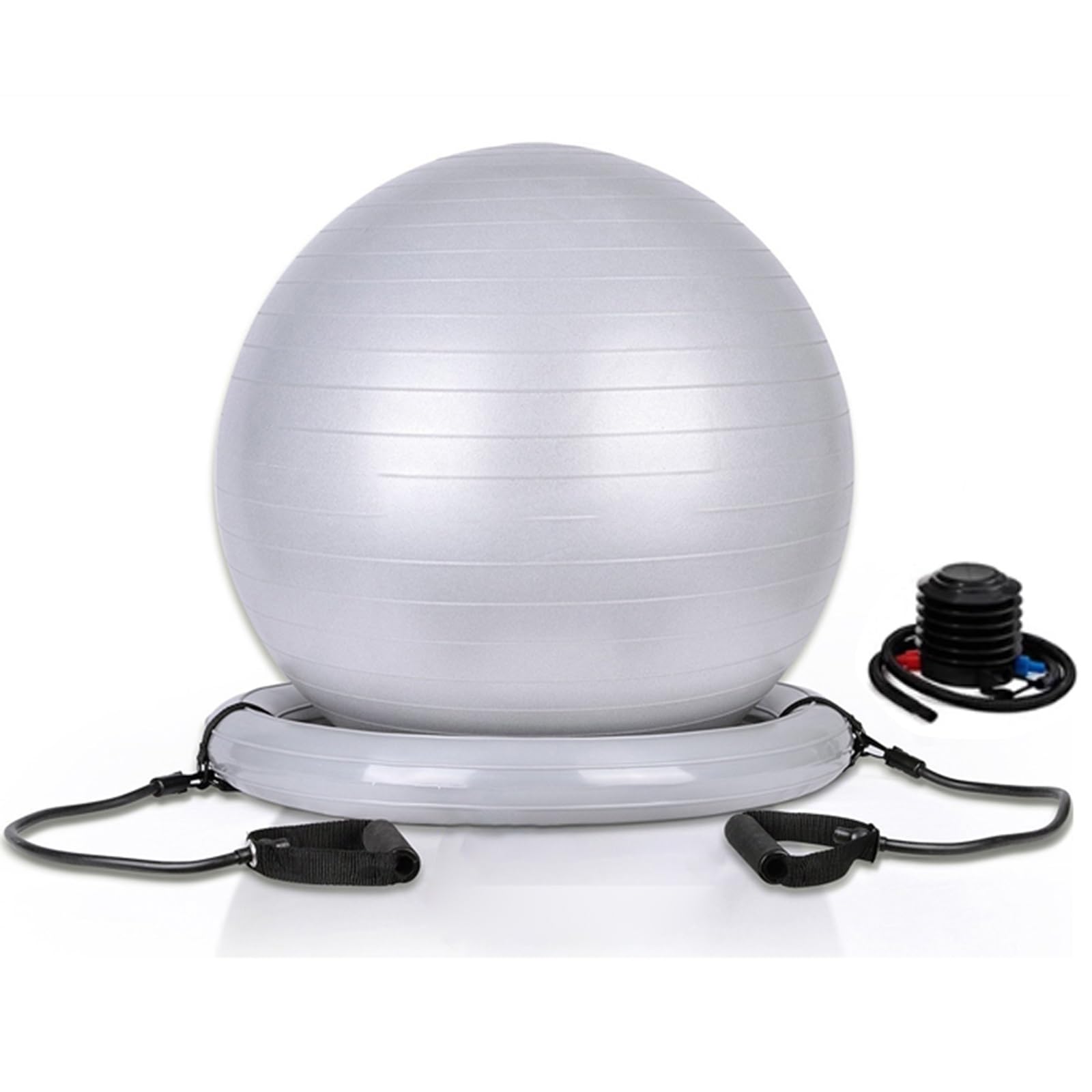Sedia a Sfera Sedia Con Palla Da Esercizio Con Fasce Di Resistenza, Kit Di Base Per Stabilità Con Palla Da Yoga Per Ufficio Domestico Per Fitness, Gravidanza, Fisioterapia, Sedia Con Palla Da Equilibr