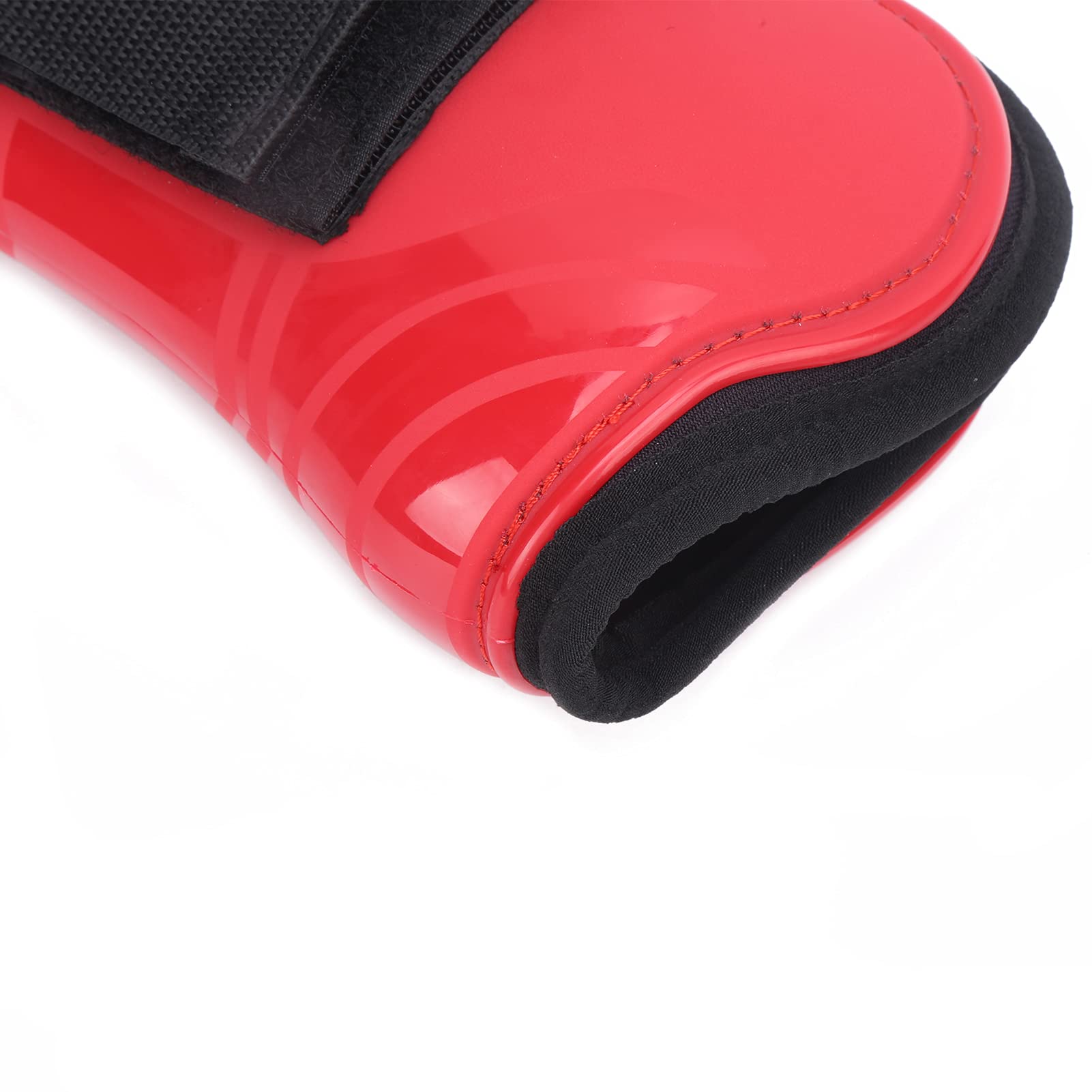 Paratendini per con Guscio Spesso in PU e Neoprene – Protezioni Sicure e Antiscivolo per Le Gambe per Saltare e Cavalcare – Rosso