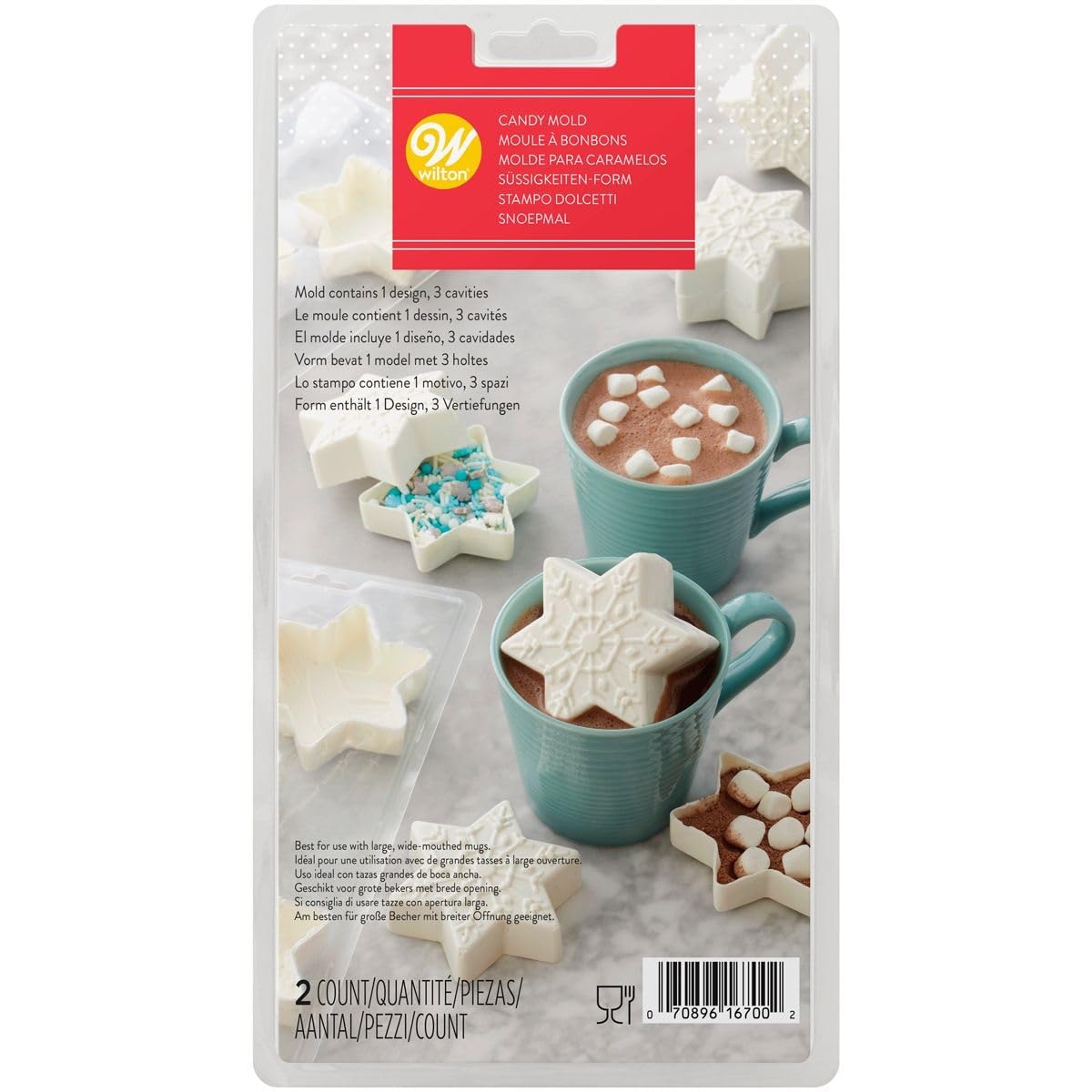 Wilton Cream Snowflake 3D Hot Chocolate Mould
