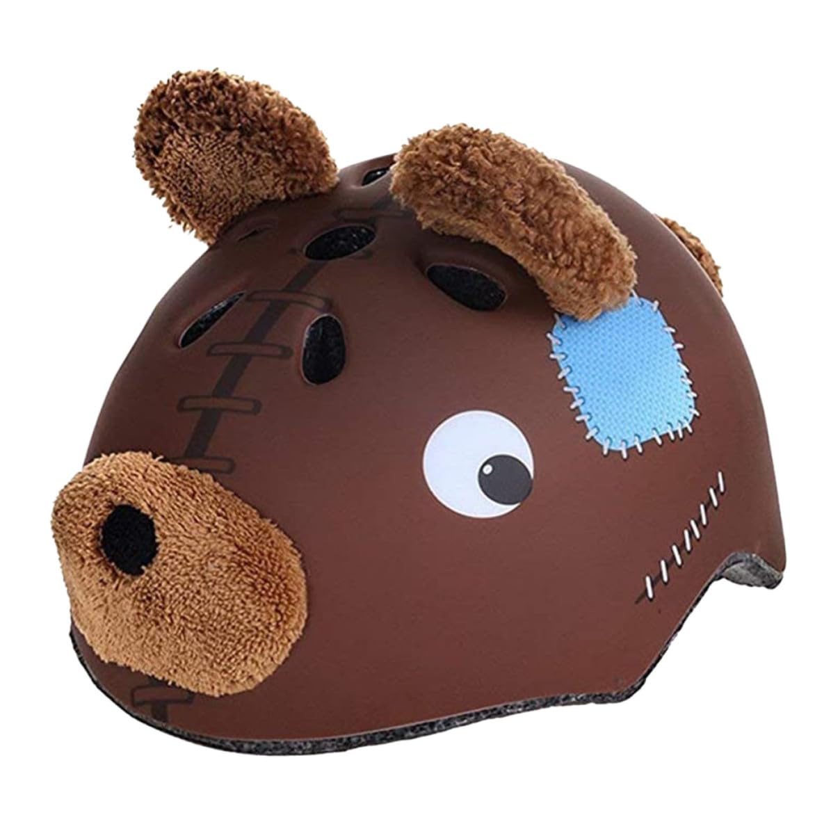 Casco de Bicicleta para Niños Diseño de Oso, Casco de Seguridad Transpirable y Cómodo para Ciclismo al Aire Libre y Montaña, Talla 50-54cm