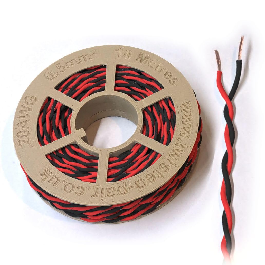 Cable de 10 metros de cable de bus CAN, color rojo y negro, 20 AWG/0,5 mm²