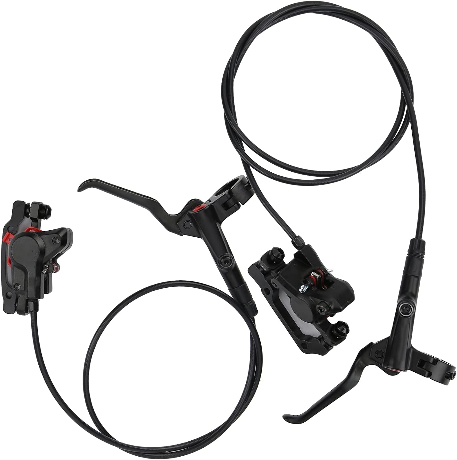Keenso Hydraulic Disc Brake Set, 1 Pair Hydraulic Disc Brake Mountain Front and Rear Brake Levers Set & Parts & Parts