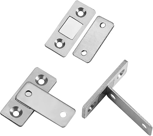 TOPINCN - Juego de pestillo para puerta con tornillos ultrafino fuerte cierre magnético para puerta para muebles y armario con tornillos