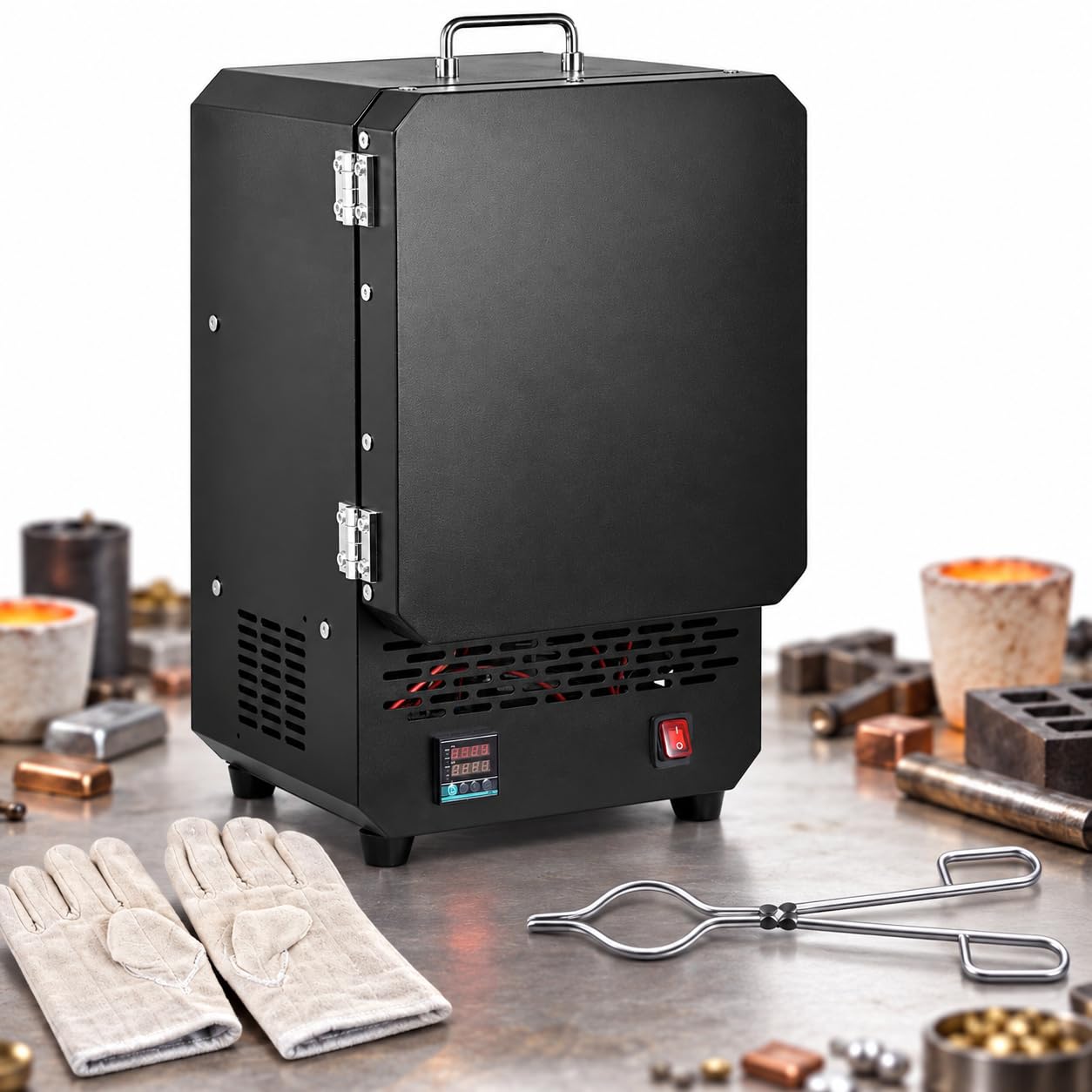 Forno Elettrico per Metalli 1500 W, PID, Riscaldamento, Forno per Ceramica WithTimer