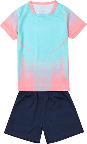 Camiseta de fútbol para niños, camiseta y pantalones cortos de entrenamiento para equipo deportivo