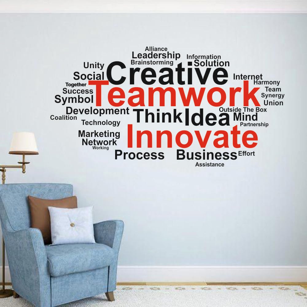Techgifti Creative Teamwork Think Idea Innovate Wall Sticker For Living Room, Kids Room, Office, School, Library (Size - 60CM X 120CM) (B0CYQHNBH9) Amazon Price History, Amazon Price Tracker