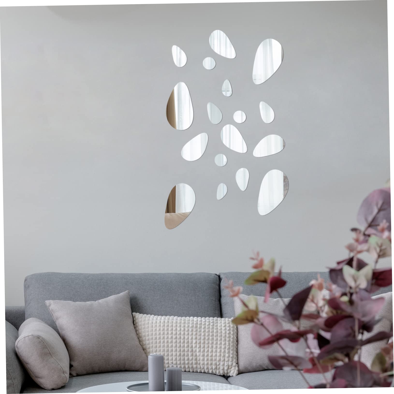 Hemobllo 96pezzi Adesivi Murali Ovali Decorazioni Estetiche Per Camera Da Letto Facili Da Applicare e Rimuovere Di Wall Sticker Creativi Per Decorare Pareti e Coprire Imperfezioni