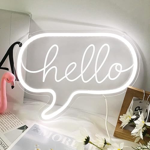 Miniatura 3 de DIVATLA - Letrero de neón para decoración de pared, alimentado por USB, regulador de intensidad LED para pared del hogar, tienda, ventana, tamaño