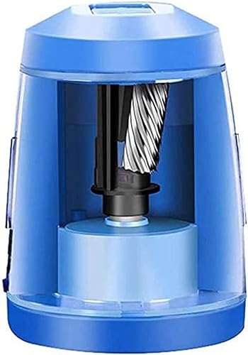 JITEM Sacapuntas eléctrico recargable Sacapuntas de doble potencia de colores (enchufe o funciona con baterías) para lápices n. 2 y de colores de