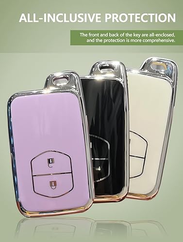 Miniatura 7 de HIBEYO Funda para llavero de TPU para Toyota Camry Land Cruiser Prado 4Runner Venza Prius Crown Avalon Highlander Rav4, accesorios para llave,