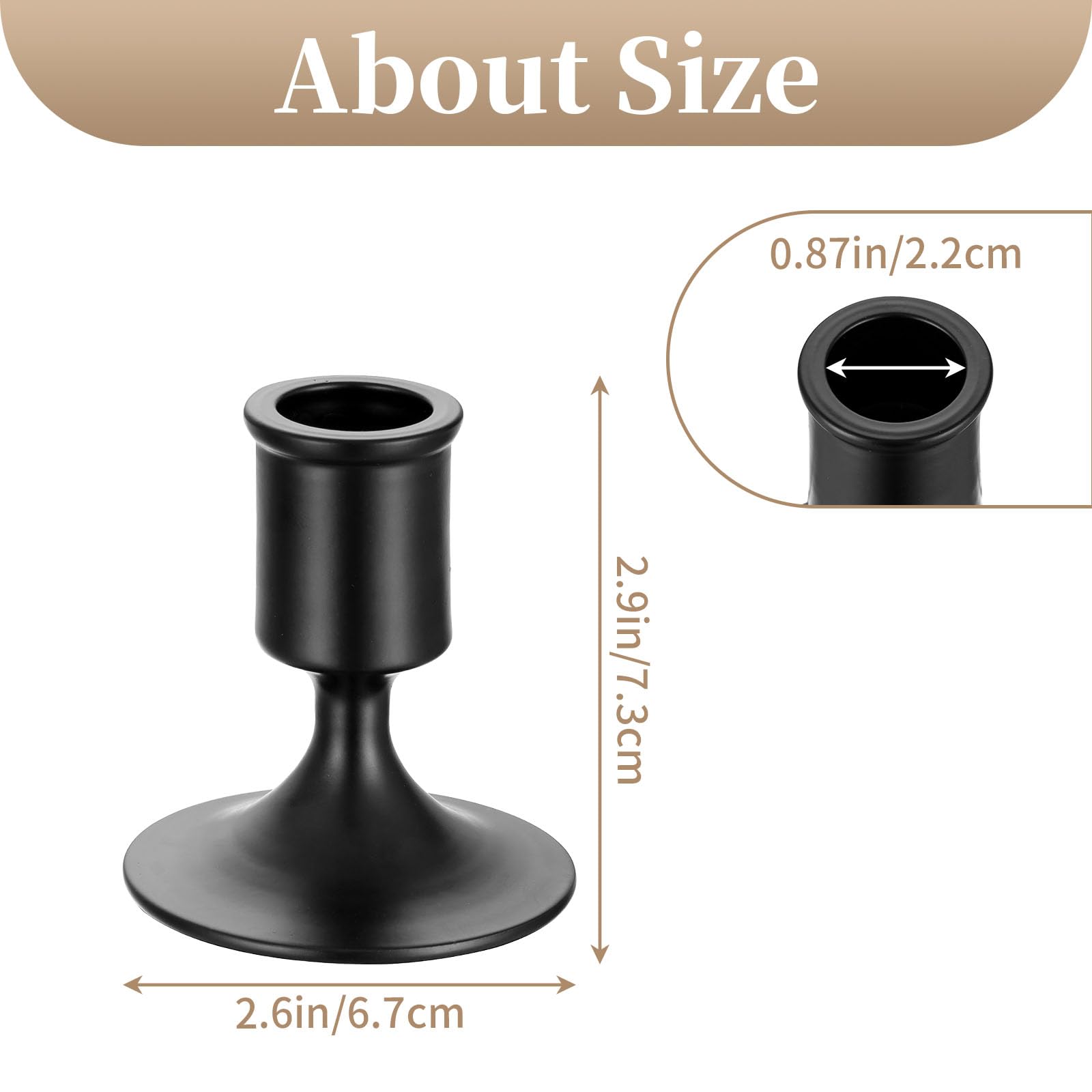 Sziqiqi Portacandele Candelabro Nero per Matrimonio - Portacandele in Metallo Candeliere Decorativo Candelabro per Centrotavola di Nozze Natalizio Tavola Caffè Decorazione, 6 Pezzi, Stile 1