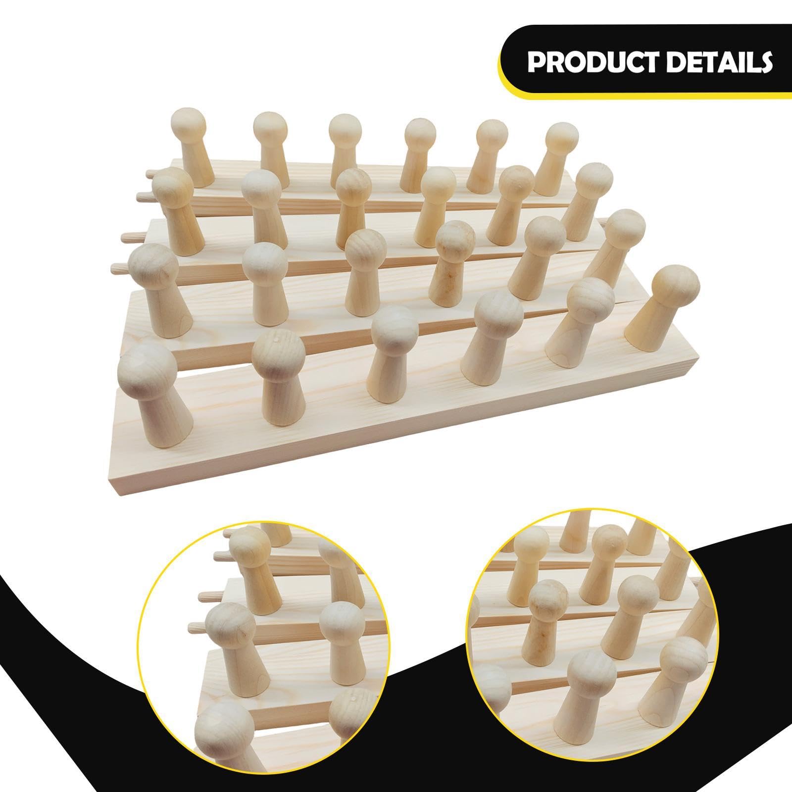 rockible Telaio per Maglieria in Legno, Strumento per Lavorare a Maglia, Versatile Telaio per Coperte Spesse per Principianti, per hobbisti, Filati, progetti, 4 Sezioni