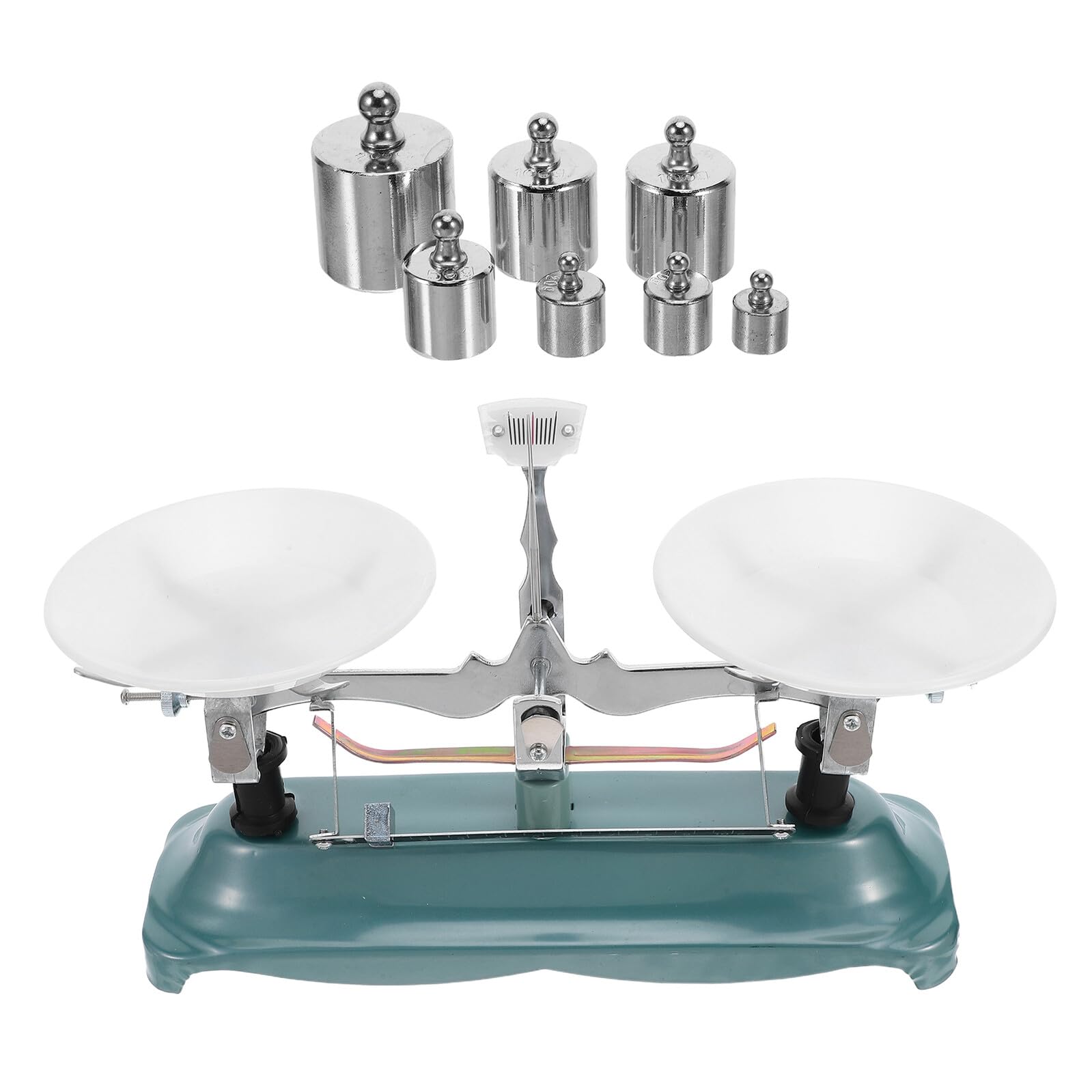 MAGICLULU Báscula Mecánica de Doble Plato con Capacidad de 500g para Laboratorio Material de Hierro, Accesorios Incluidos y Diseño Fácil de Usar para Enseñanza en Aula