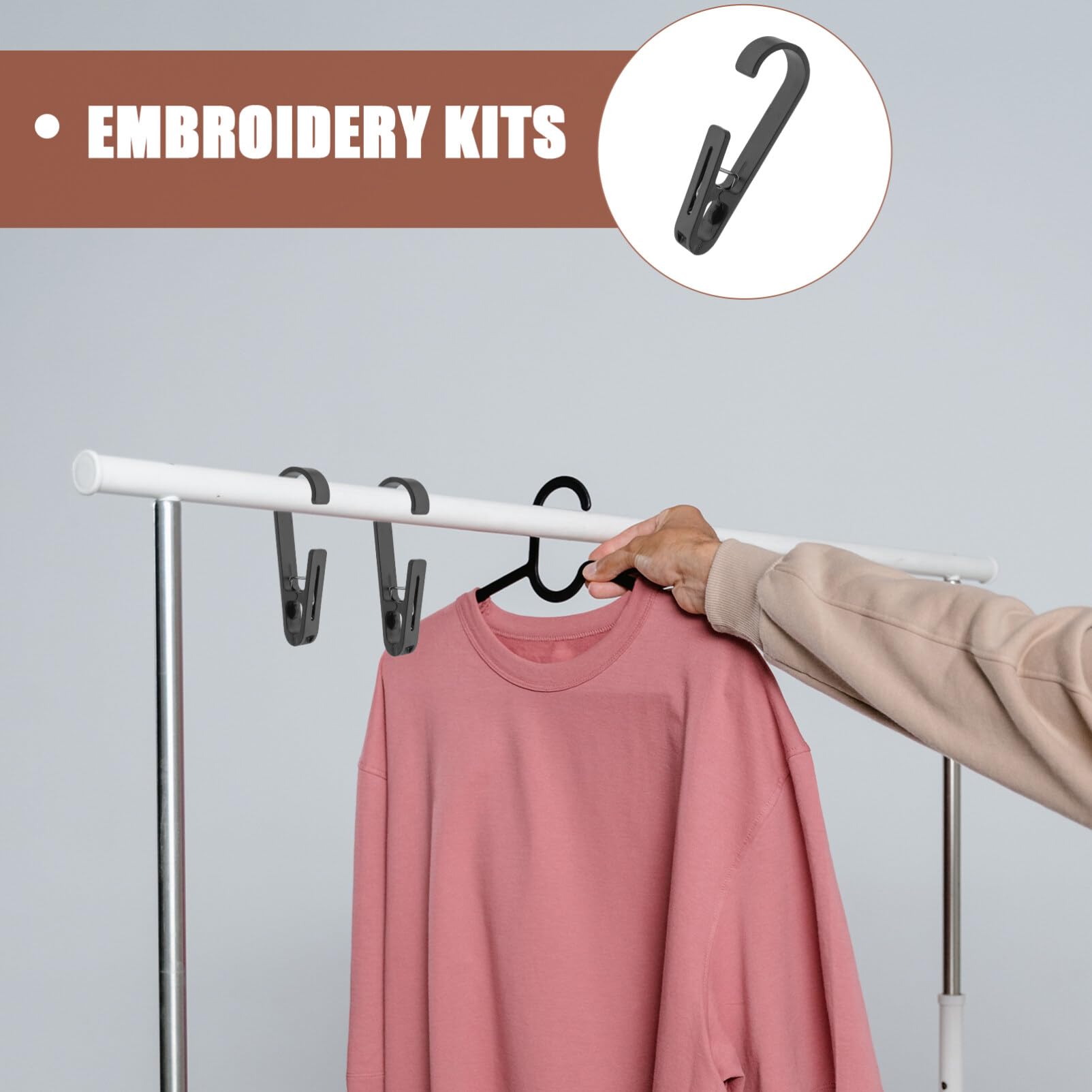 Lot De 10 Cintres Réglables Et Extensibles En ABS - Pour Vestes, Manteaux, Rangement Optimisé Placard, Sans Bosses