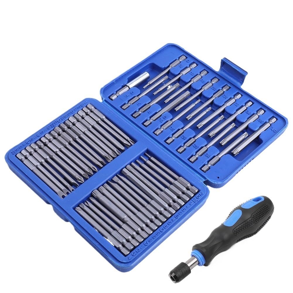 Schrauberbit Set,Bit Set Werkzeuge bitsatz für a Multifunktionales Schraubendreher-Set 1/4 Chrom-Vanadium-Stahl-Schraubendreher-Set(51 PCS)