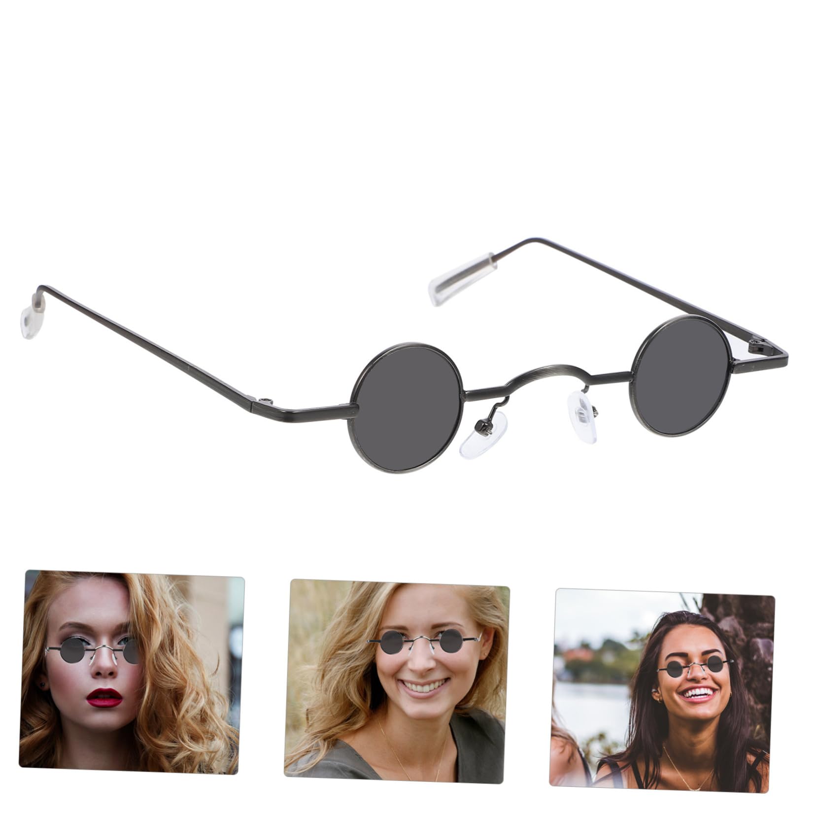 occhiali da sole per la spiaggia ragazzi in costume da ape occhiali da sole rotondi per uomo Accessori lentes occhiali da spiaggia occhiali da sole rotondi piccoli Yellow