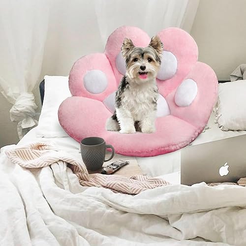 Miniatura 10 de DOBUONO Cojín de pata de gato Kawaii para silla de escritorio de oficina cómodo cojín de felpa con forma de pata de gato cojín de asiento lindo para